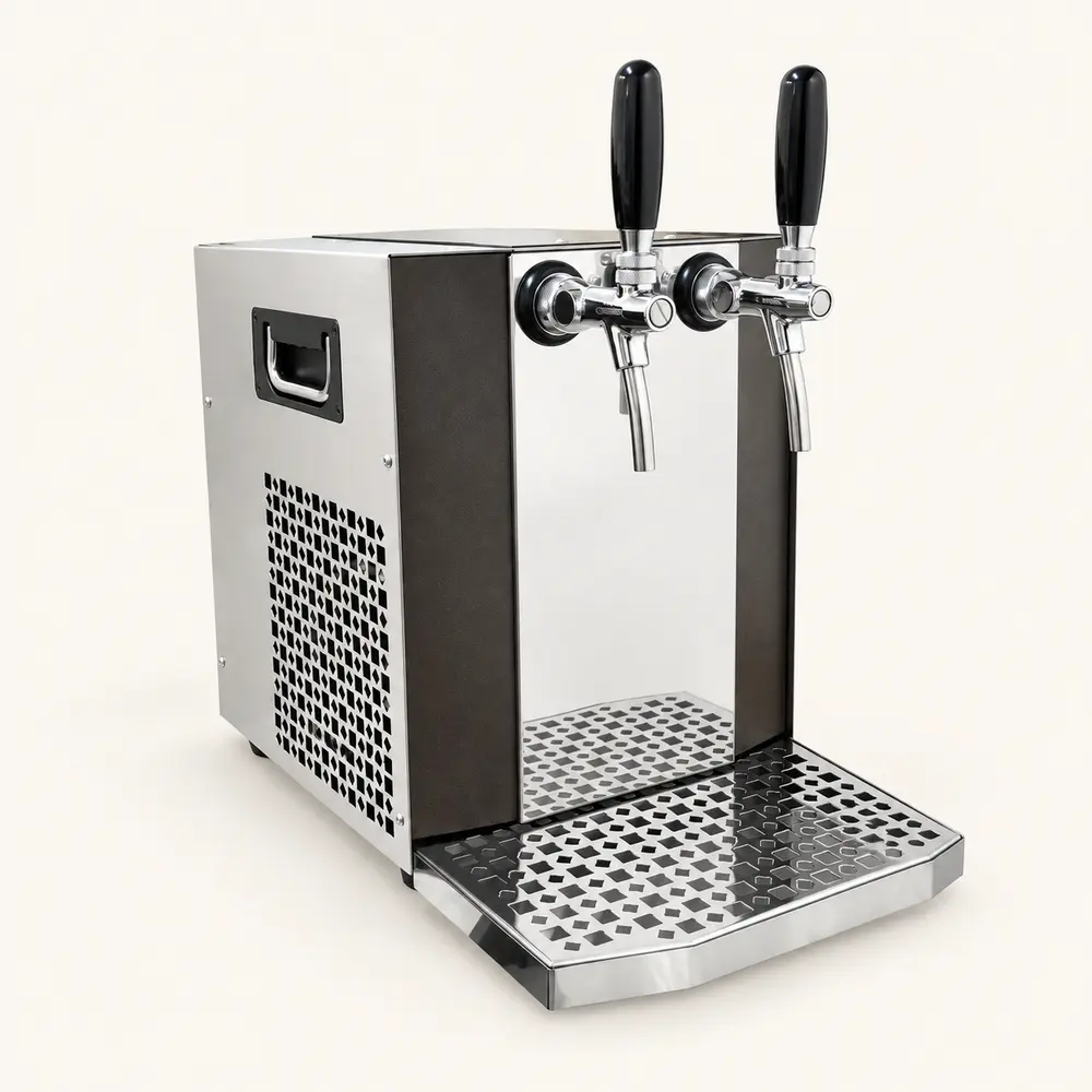 Tireuse à bière compacte en inox à deux becs